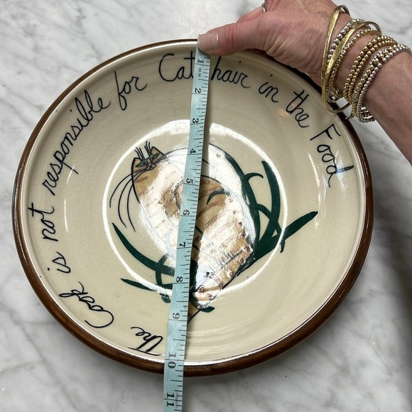 Moonfire Pottery | "The Cook is Not Responsible for Cat Hair in The Food" Bowl - Picture 7 of 8